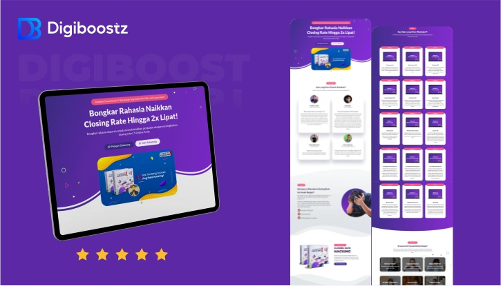 Gambar Landing Page Ecourse Closing Rate Hacking