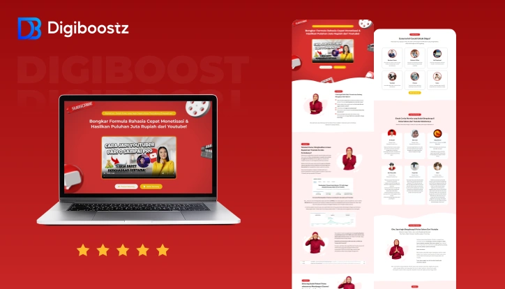 Gambar Landing Page Ecourse Sukses dari Youtube