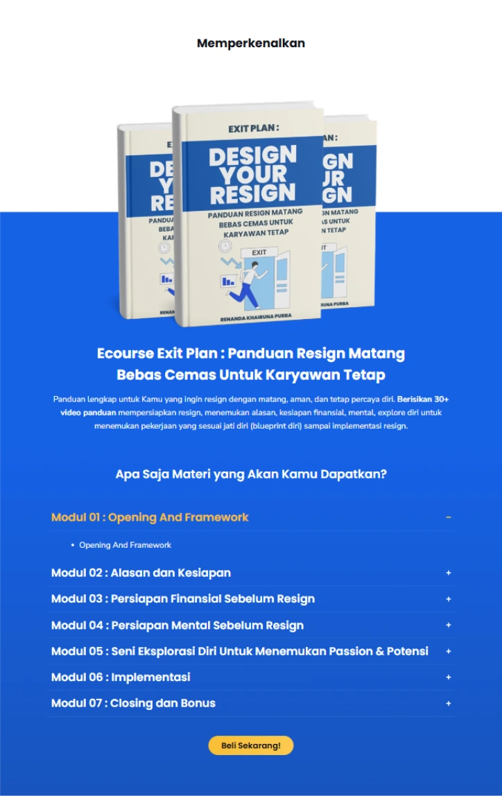 Cara Membuat Landing Page - Bagian Desire