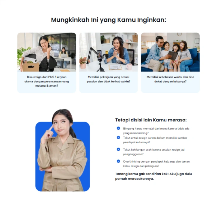 Cara Membuat Landing Page - Bagian Interest